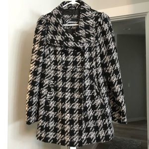 Guess Houndstooth Peacoat